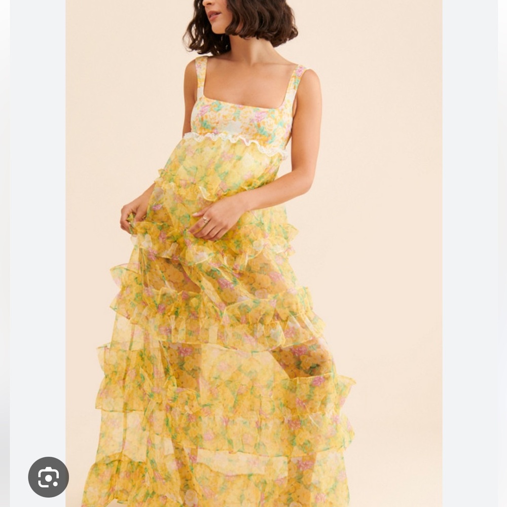 For Love and Lemons Vikki Sheer Maxi Dress
